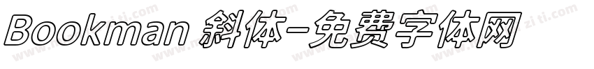 Bookman 斜体字体转换